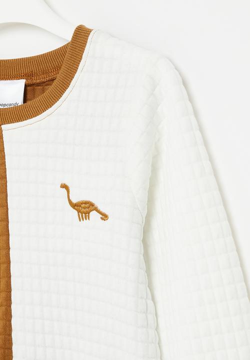 Pop Candy - Boys sweatshirt - tan & white