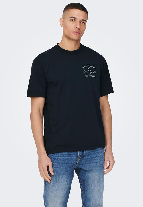 Only & Sons - Onspacman reg short sleeve tee - black