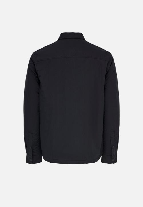 Only & Sons - Onsbrick ovr poplin solid padded shirt - black