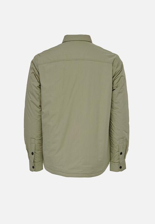 Only & Sons - Onsbrick ovr poplin solid padded shirt - khaki