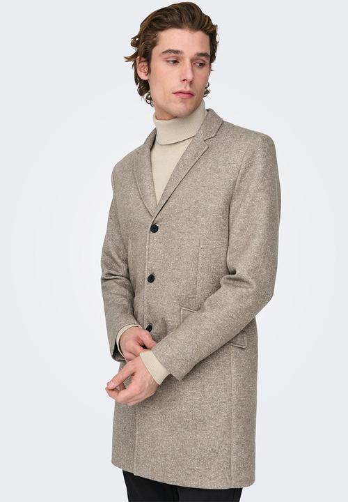 Only & Sons - Julian king coat - walnut