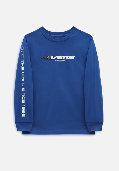 Vans - Reflective checkerboard flame long sleeve - true black