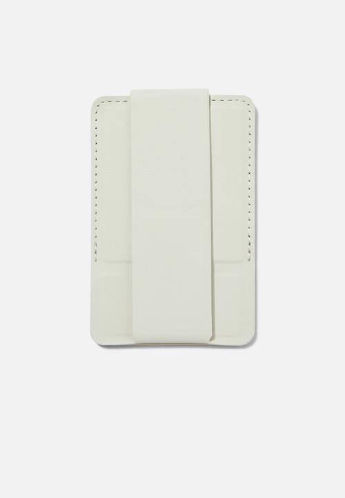 Typo - Fold out phone stand - ecru