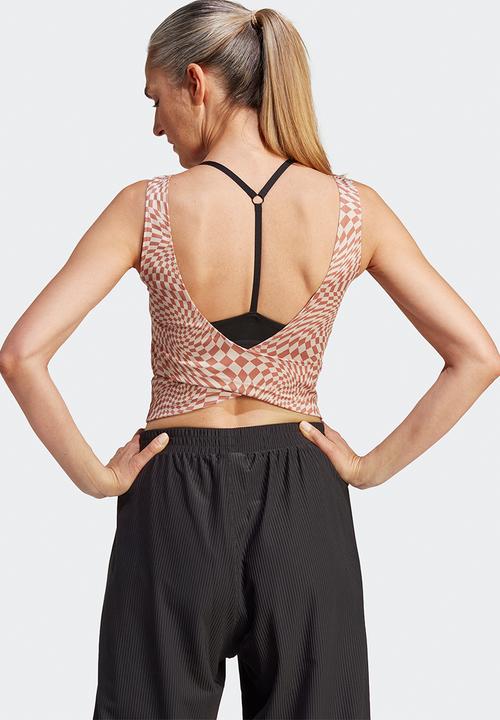 adidas Performance - Yoga st aop tank - clay strata