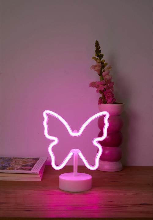 Typo - Shaped desk lamp - lilac butterfly