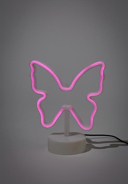 Typo - Shaped desk lamp - lilac butterfly