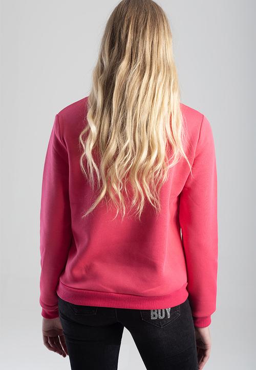 SISSY BOY - Gisella crew neck sweat top with long sleeves - cerise