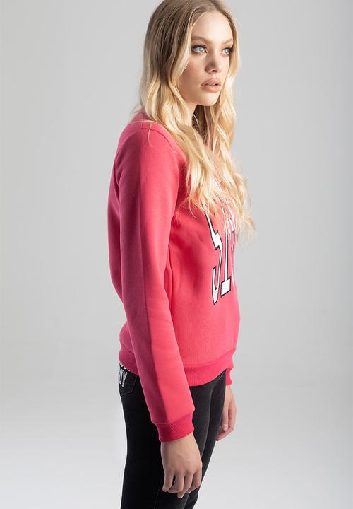 SISSY BOY - Gisella crew neck sweat top with long sleeves - cerise