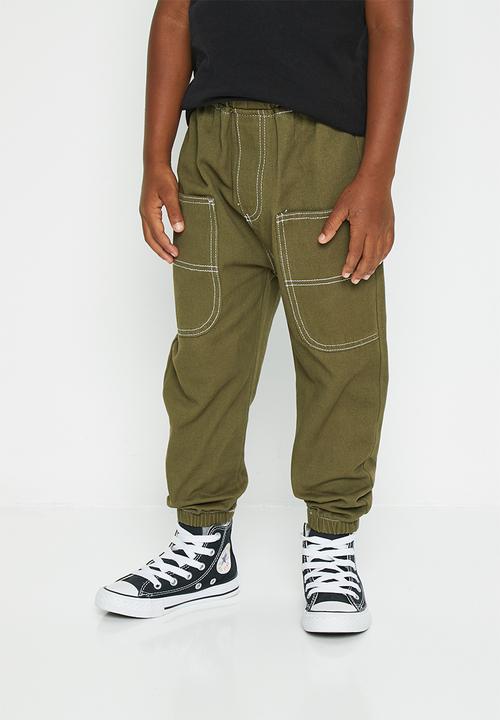 Pop Candy - Cuffed pants - green