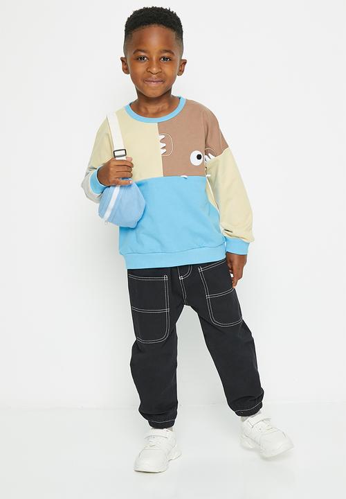 Pop Candy - Colourblock dino sweatshirt - multi