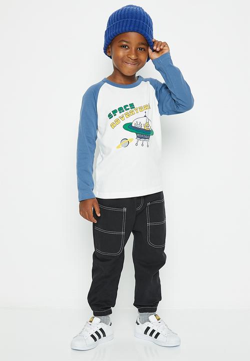 Pop Candy - Boys space tee - white/blue