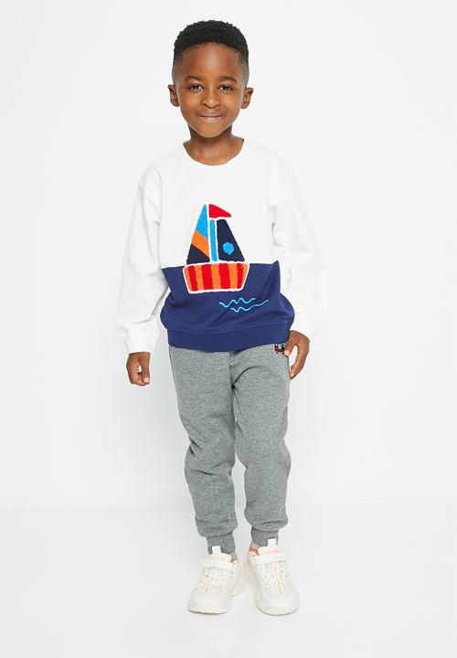 Pop Candy - Boys sweatshirt - blue & white