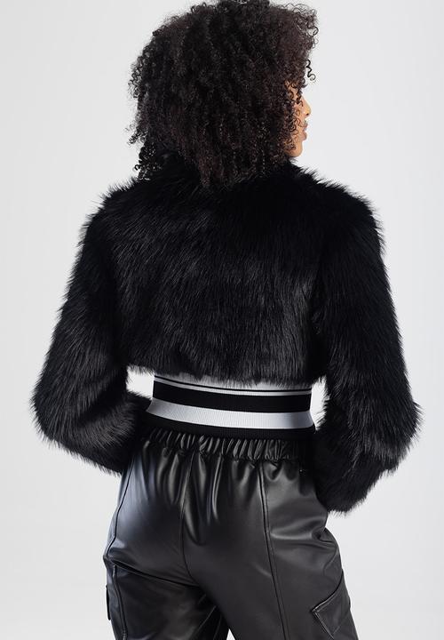 SISSY BOY - Gillian sporty faux fur jacket - black