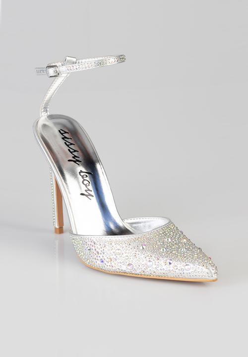 SISSY BOY - Crystal clear bling court - silver