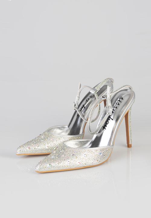 SISSY BOY - Crystal clear bling court - silver