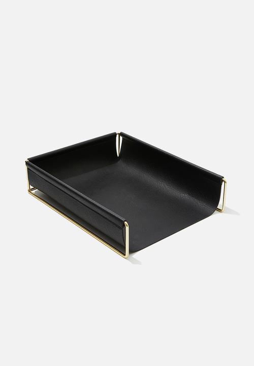 Typo - Recycled mix pu desk tray - black