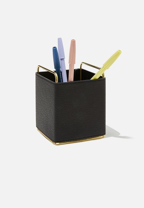 Typo - Recycled mix pu pen holder-black