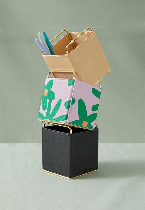 Typo - Recycled mix pu pen holder-black