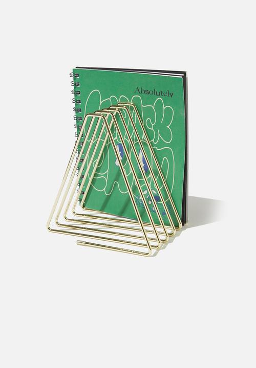 Typo - Metal shaped paper filer - triangle gold