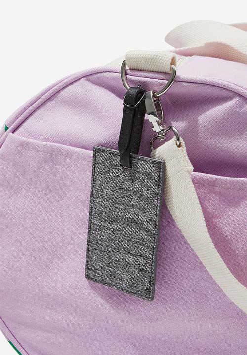 Typo - Urban luggage tag - grey crosshatch