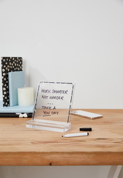 Typo - Acrylic memo stand - get sh*t done!!