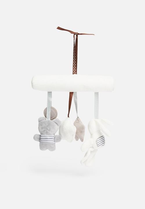 Pop Candy - Pram bunny toy - white