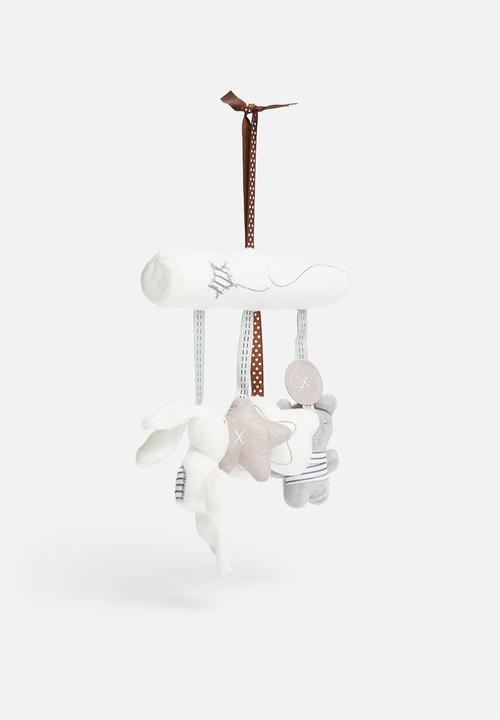 Pop Candy - Pram bunny toy - white