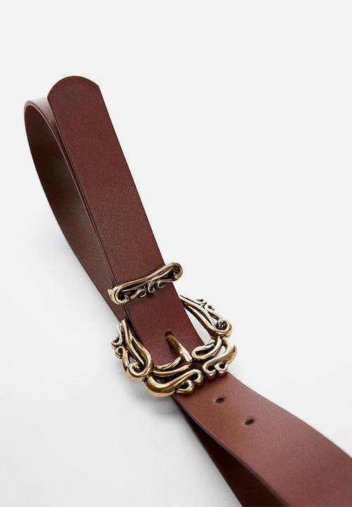 MANGO - Belt anicet - brown
