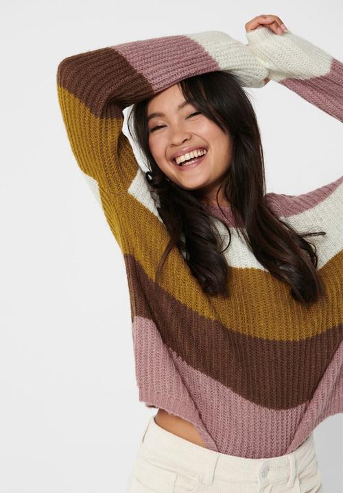 Jacqueline de Yong - Badut long sleeve pullover - nostalgia rose