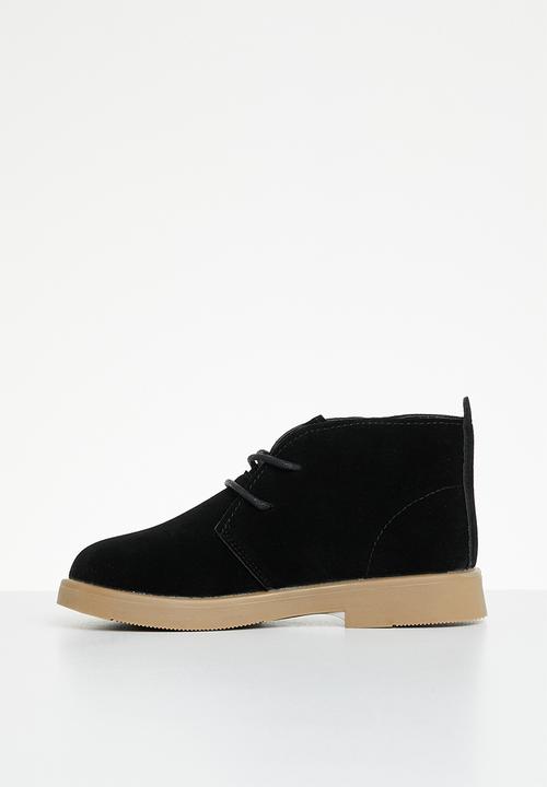 Pop Candy - Faux suede ankle boot - black