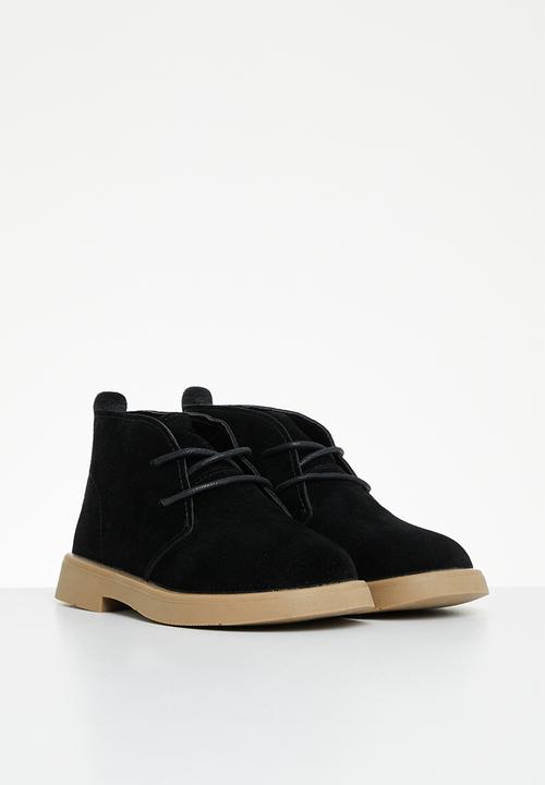 Pop Candy - Faux suede ankle boot - black