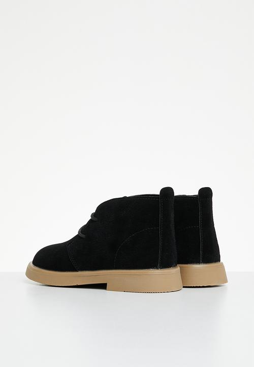 Pop Candy - Faux suede ankle boot - black