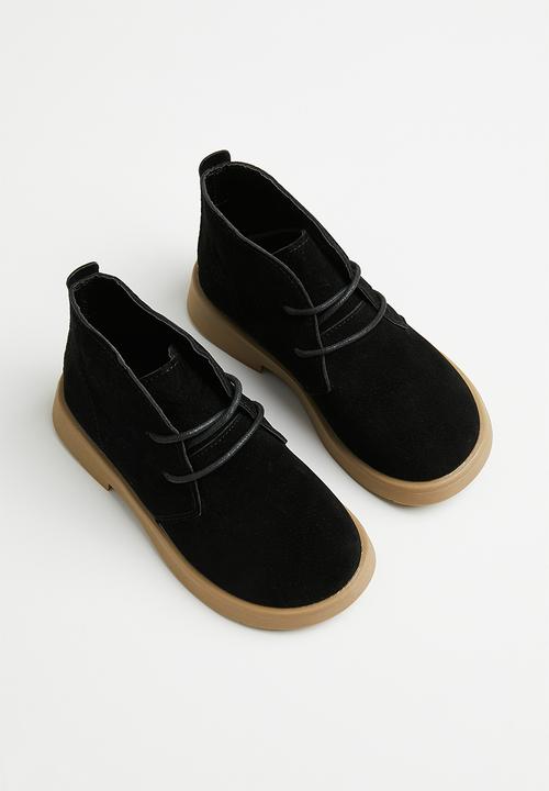 Pop Candy - Faux suede ankle boot - black