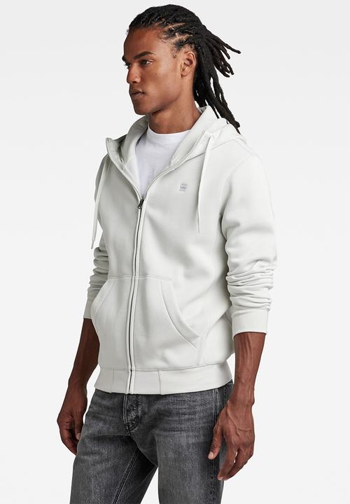 G-STAR - Premium core hdd zip sw long sleeve - oyster mushroom