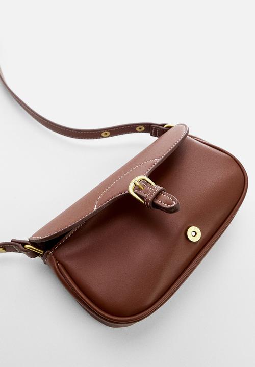 MANGO - Buckle cross-body bag - medium brown