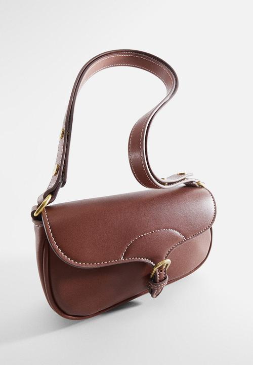 MANGO - Buckle cross-body bag - medium brown