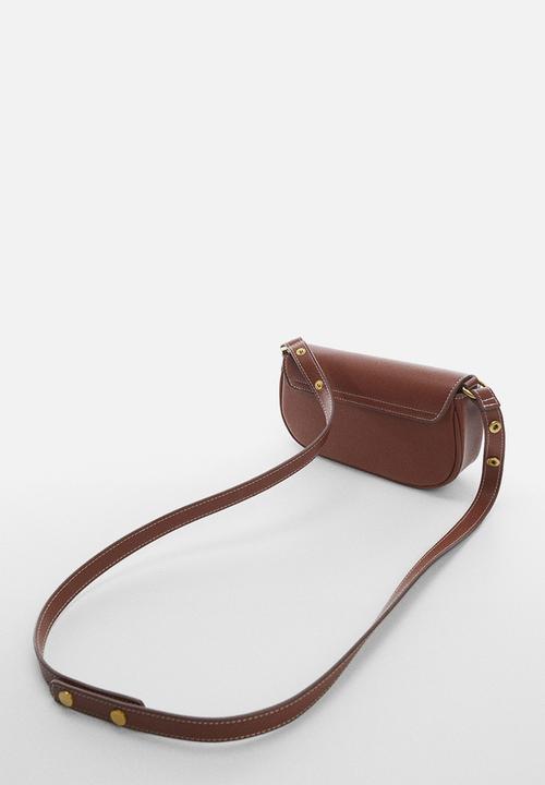 MANGO - Buckle cross-body bag - medium brown