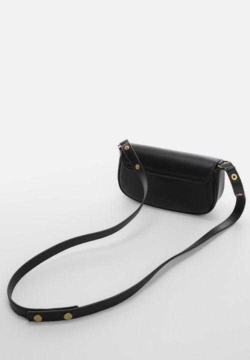 MANGO - Buckle cross-body bag - black