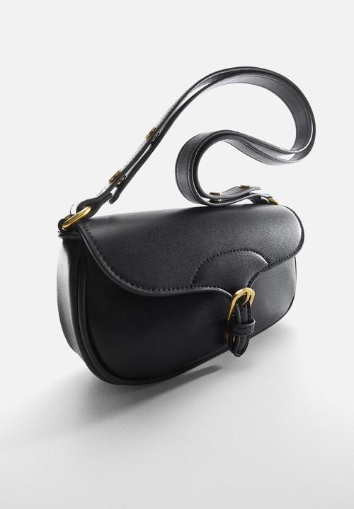 MANGO - Buckle cross-body bag - black