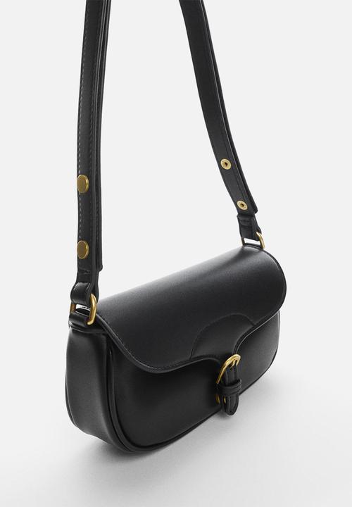 MANGO - Buckle cross-body bag - black