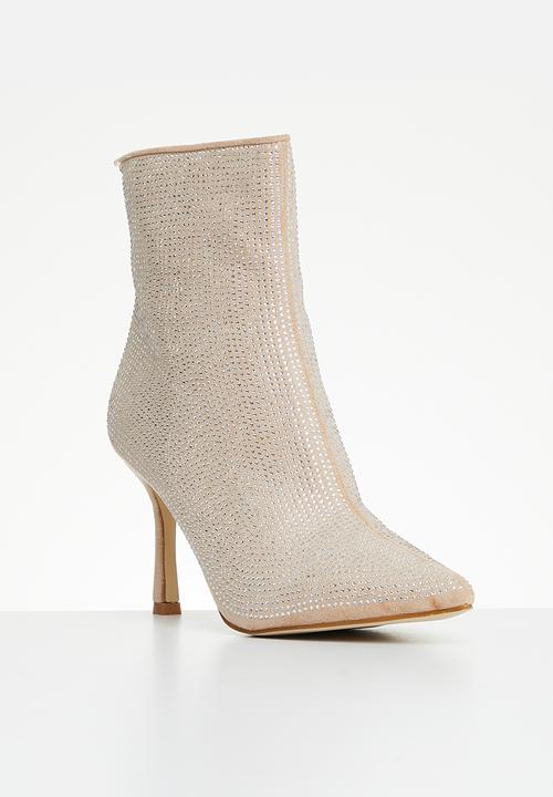 Madison® - Bling stiletto boot - neutral & silver