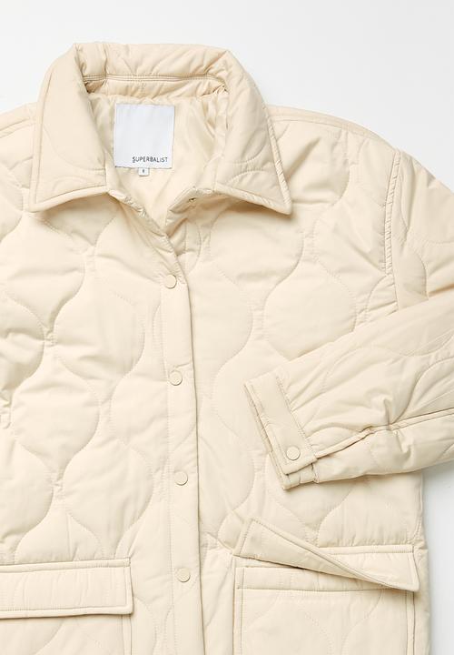 Superbalist - Quilted overshirt - sand