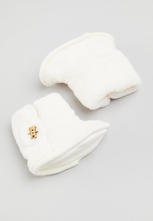 Pop Candy - Beanie & booties set - off white