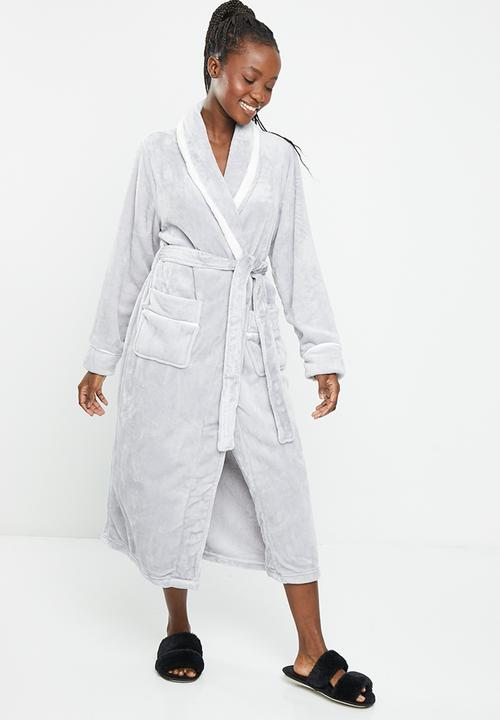 dailyfriday - Stripe collar gown - light grey