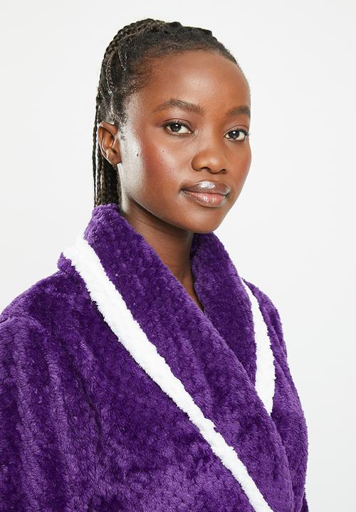 dailyfriday - Stripe collar gown - purple