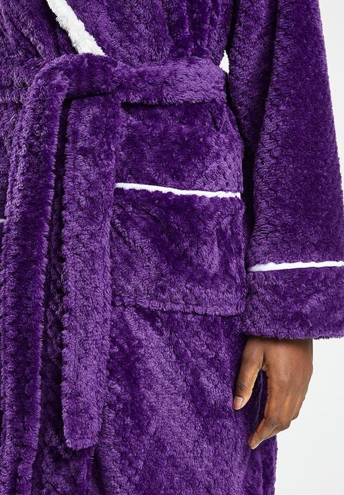 dailyfriday - Stripe collar gown - purple
