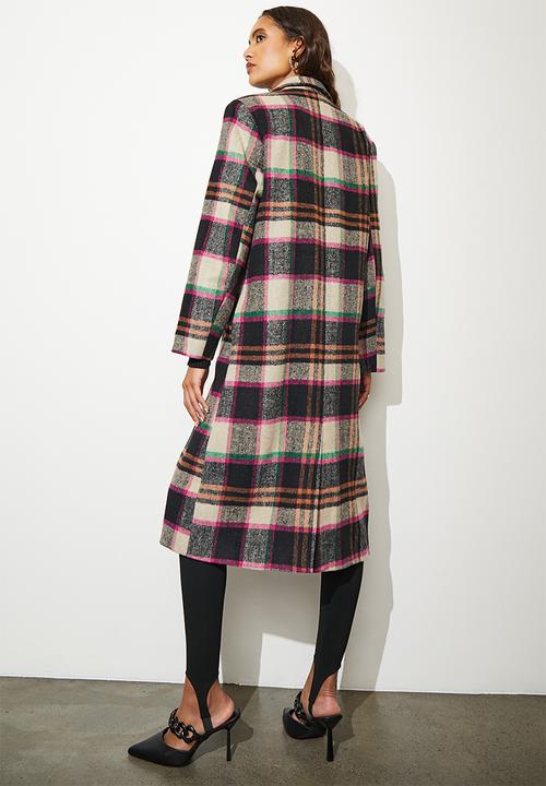 Superbalist - Colour check coat - pink check