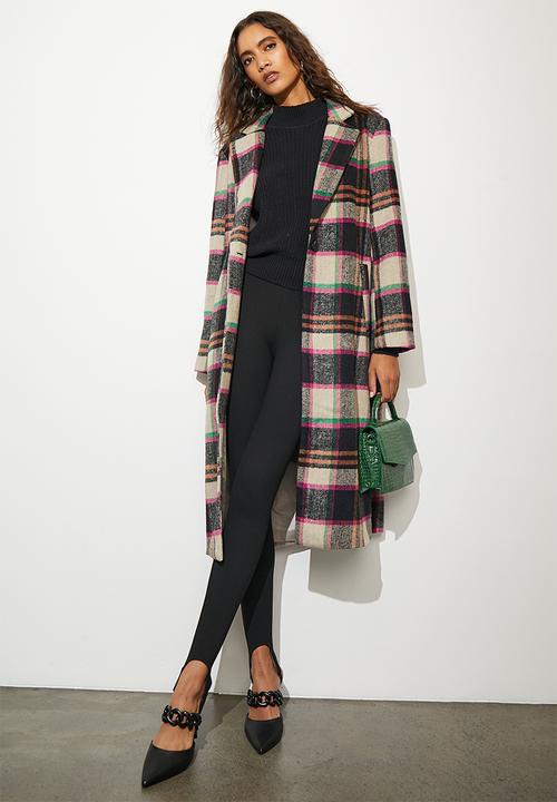 Superbalist - Colour check coat - pink check