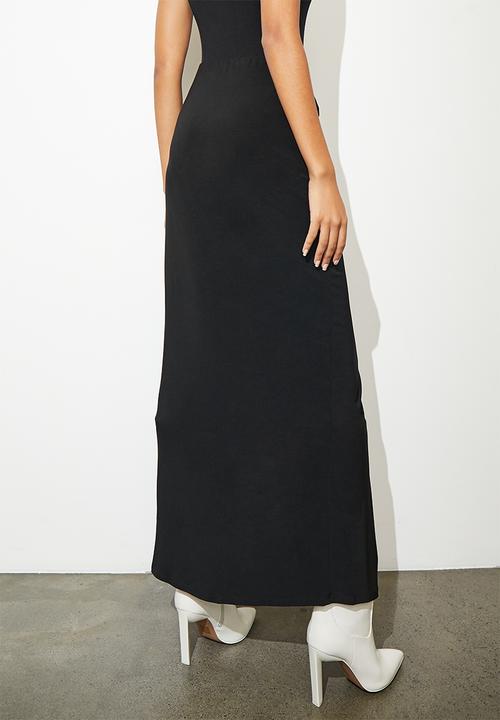 Superbalist - Ruffle maxi skirt - black