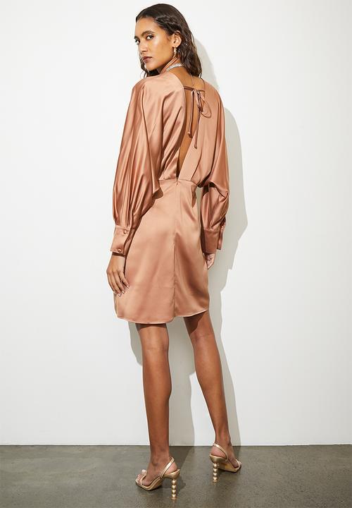 Superbalist - Dolman sleeve empire mini dress - espresso